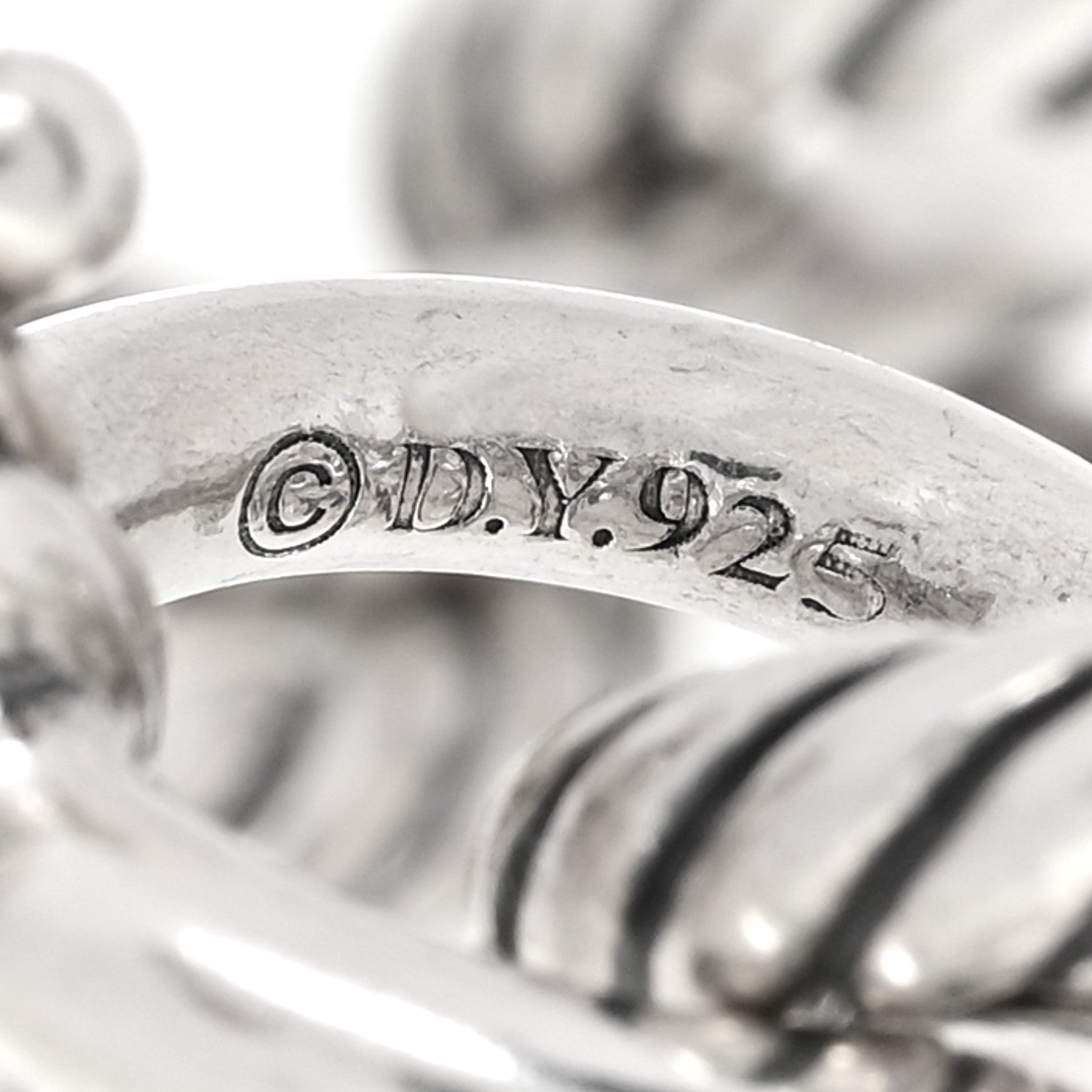 David Yurman Sterling Silver 12mm Large Oval Link Bracelet 4 of 4