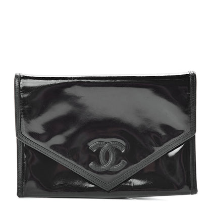 Chanel Patent Envelope CC Clutch Black 1 of 17