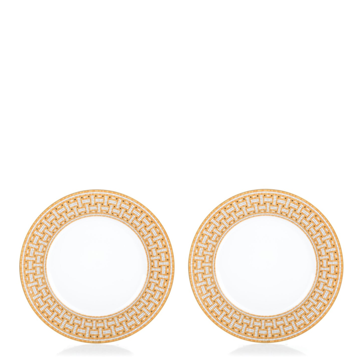 Porcelain Mosaique Au 24 Gold Dinner Plate Set of 2
