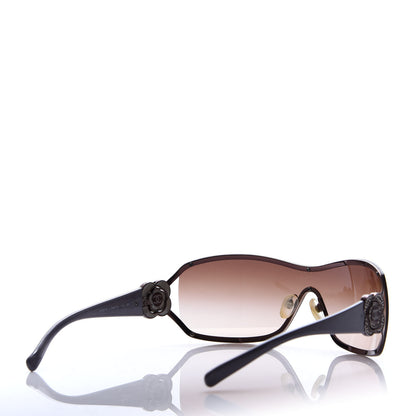 Chanel Swarovski Crystal Camellia CC Sunglasses 4164-B Bronze 4 of 7