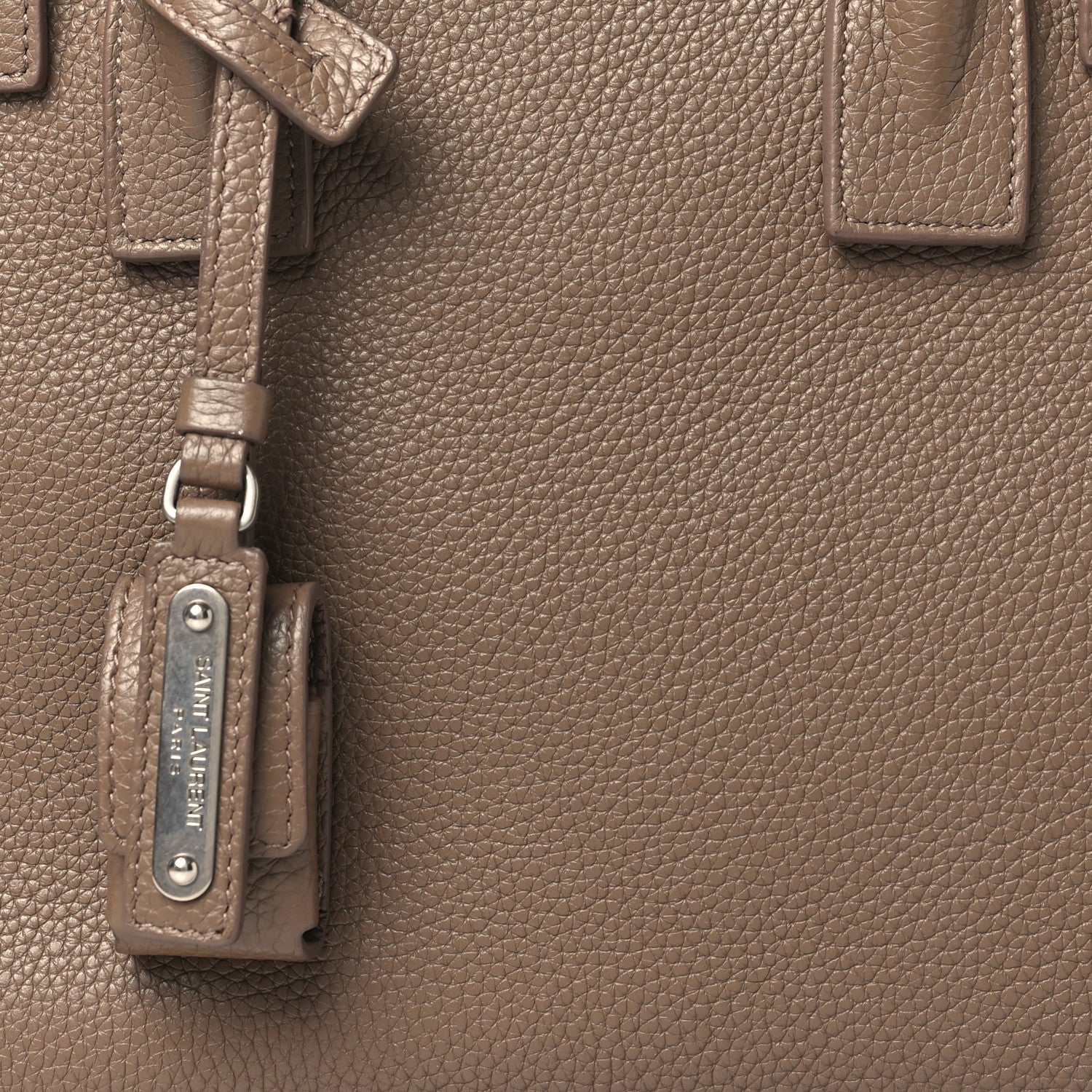 Saint Laurent Grained Calfskin Baby Sac De Jour Souple Taupe 8 of 14