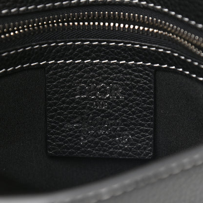 Christian Dior X SHAWN STUSSY Grained Calfskin Saddle Messenger Bag Black 6 of 11
