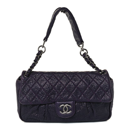 Chanel Distressed Lambskin Lady Braid Flap Dark Purple 1 of 10
