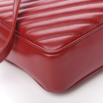 Saint Laurent Calfskin Matelasse Monogram Lou Camera Bag Red 12 of 13