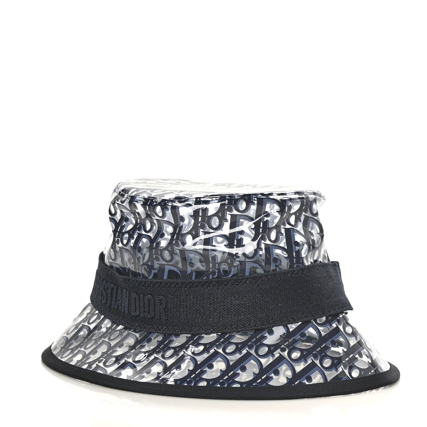 PVC Oblique Bob French Bucket Hat 58 Bleu