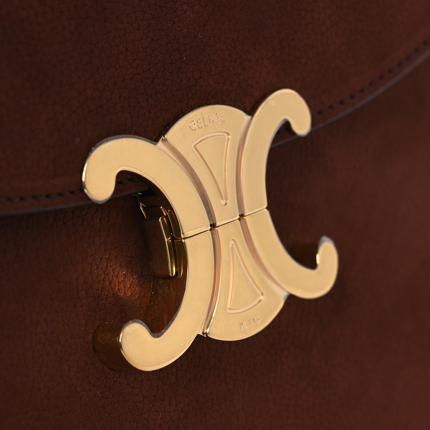 Grained Nubuck Calfskin Medium Nino Chestnut