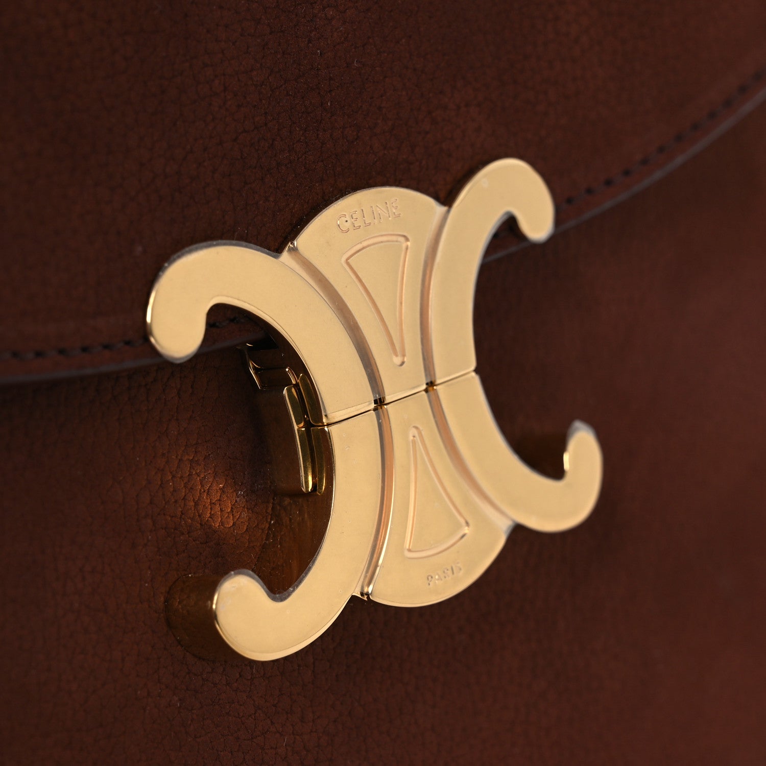 Celine Grained Nubuck Calfskin Medium Nino Chestnut 11 of 14