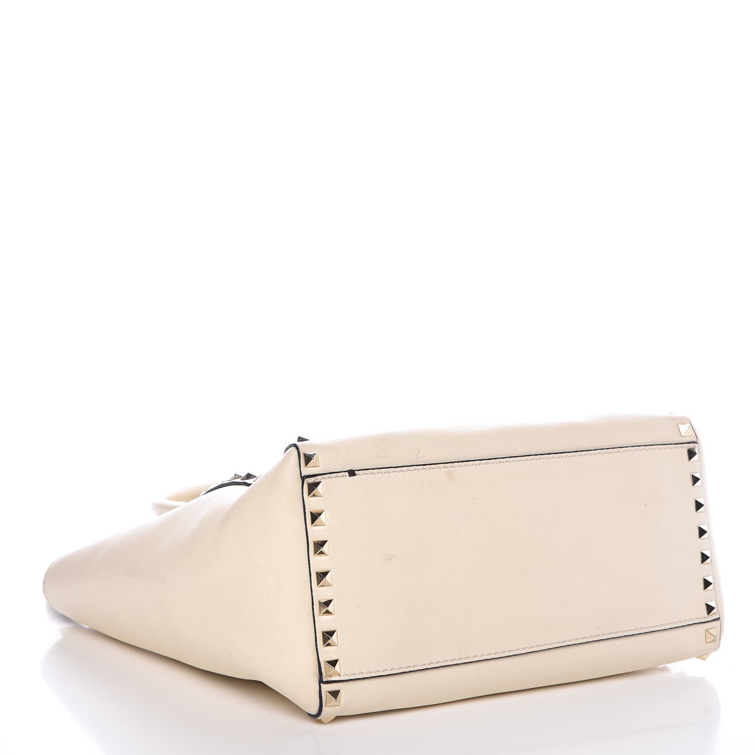 Valentino Garavani Vitello Rockstud Double Handle Tote Ivory 5 of 14