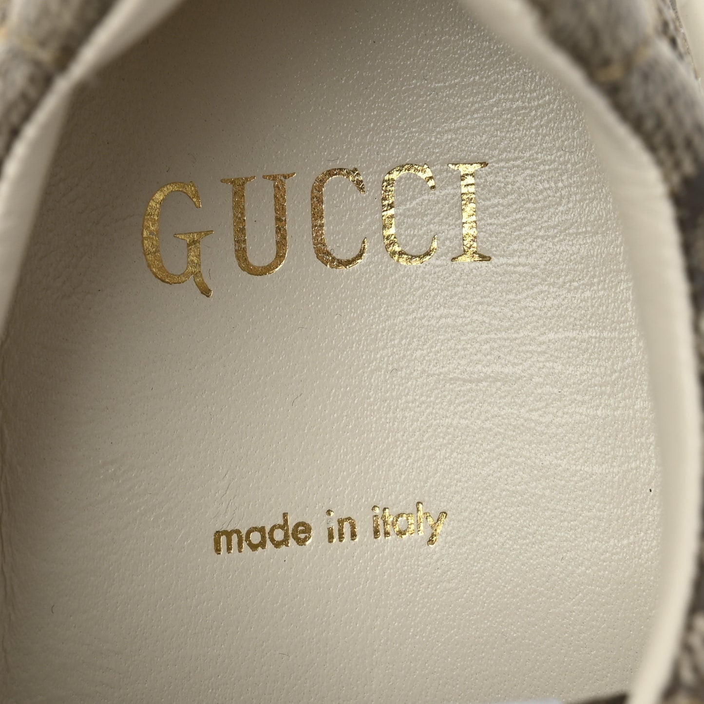 Maxi GG Supreme Monogram Gucci 100 Womens Rhyton Sneakers 37 Beige Ebony