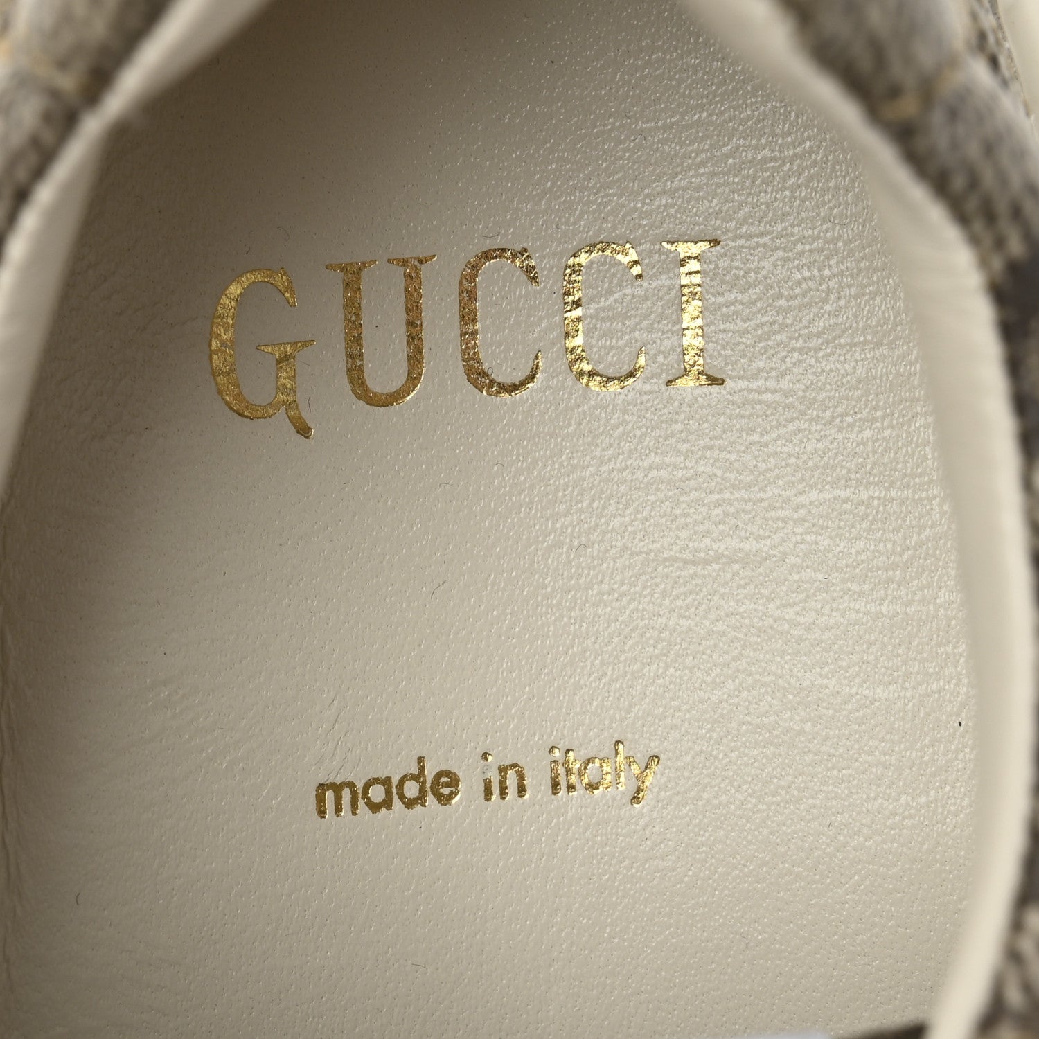 Gucci Maxi GG Supreme Monogram Gucci 100 Womens Rhyton Sneakers 37 Beige Ebony 8 of 10