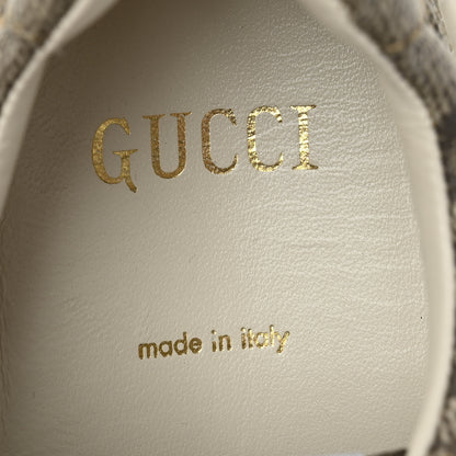 Gucci Maxi GG Supreme Monogram Gucci 100 Womens Rhyton Sneakers 37 Beige Ebony 8 of 10
