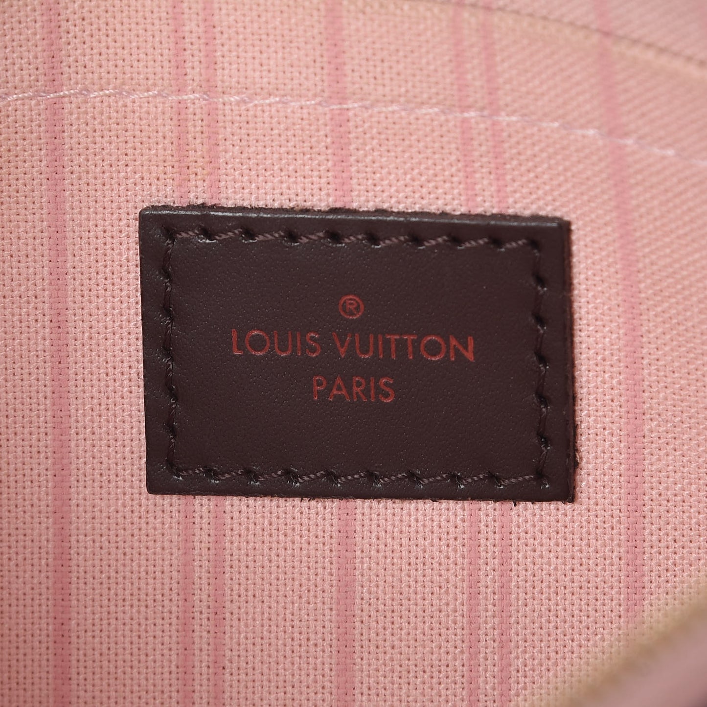 Damier Ebene Neverfull MM GM Pochette Rose Ballerine