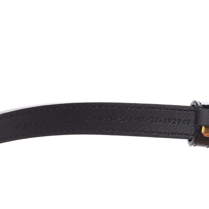 Gucci Skipper Calfskin Enamel GG 15mm Belt 85 34 Black 6 of 6