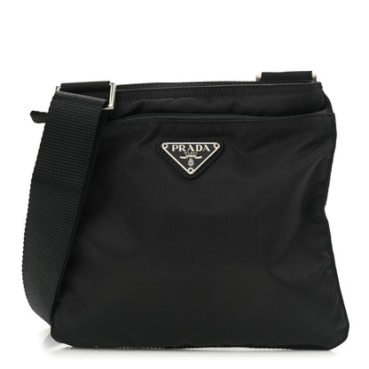Prada Nylon Vela Flat Messenger Bag Black 1 of 23