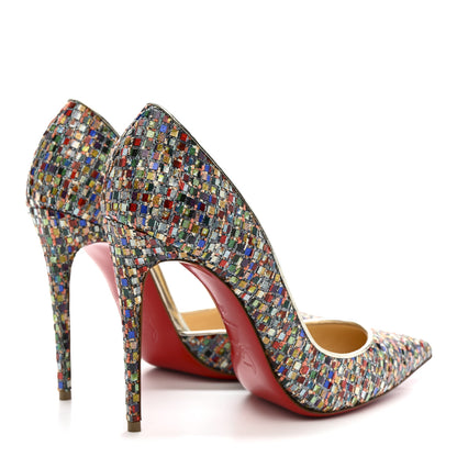 Christian Louboutin Tresse Vitraux Specchio Iriza 100 Pumps 39 Multicolor Silver 5 of 10