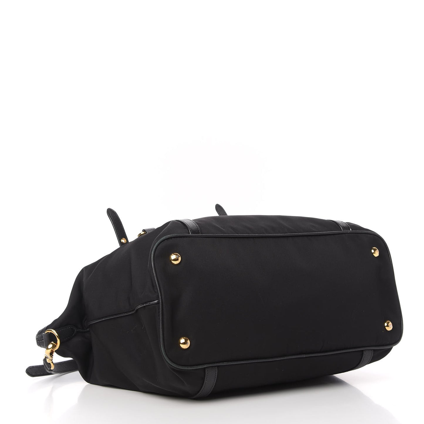 Saffiano Tessuto Nylon Shopping Tote Black