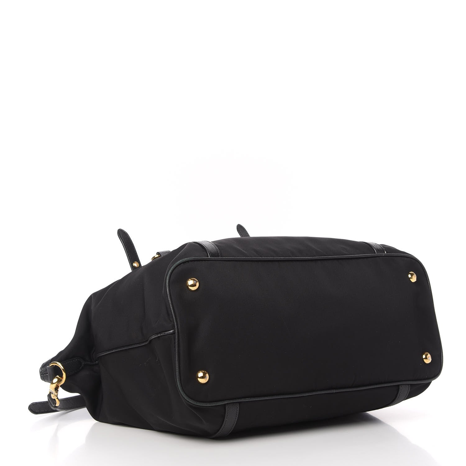 Prada Saffiano Tessuto Nylon Shopping Tote Black 4 of 10