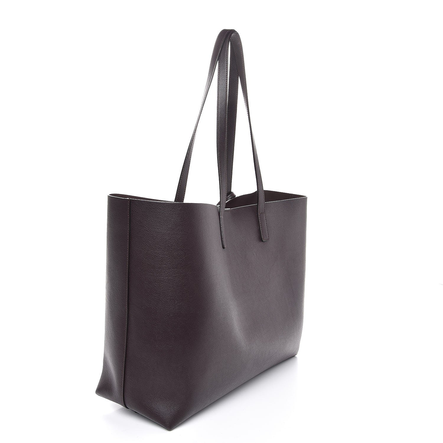 Saint Laurent Calfskin Large Shopping Tote Dark Brown 4 of 8