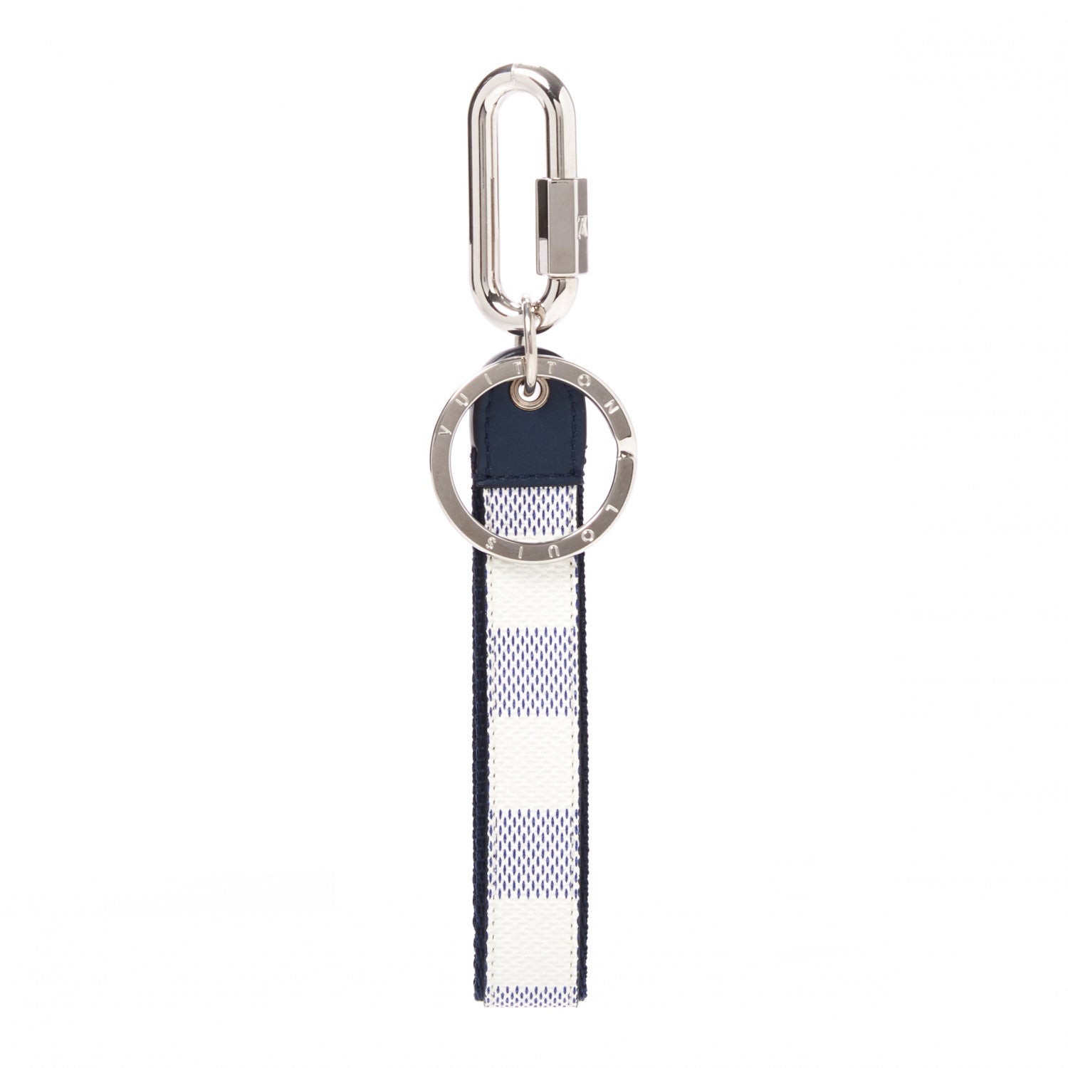 Louis Vuitton Damier Azur Coastline Dragonne Bag Charm Key Holder 3 of 5