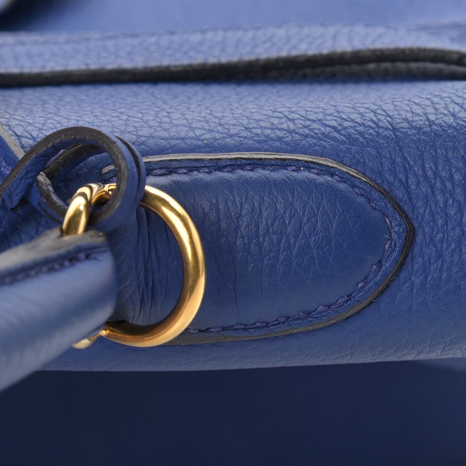 Hermes Togo Kelly Retourne 35 Bleu Electrique 7 of 38