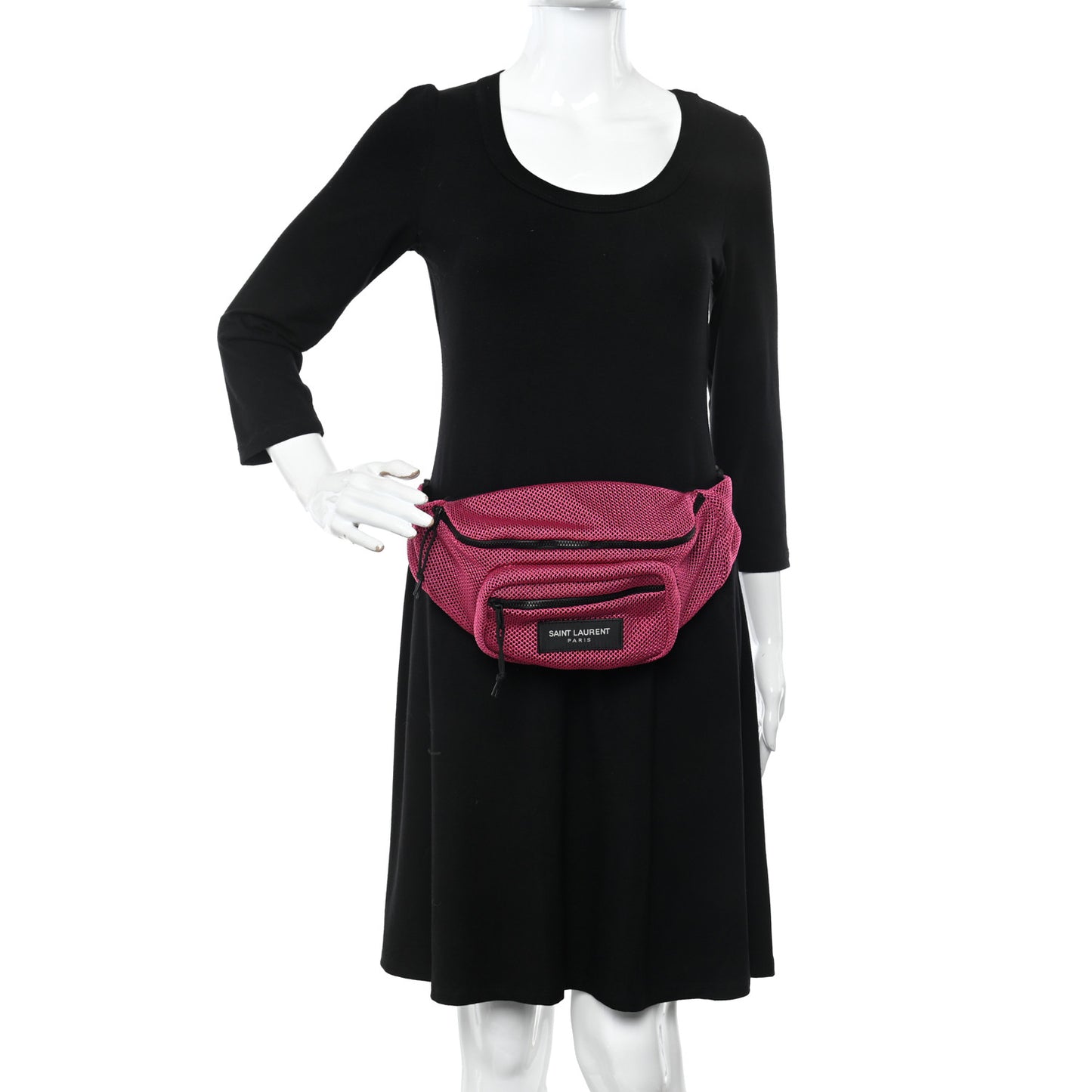 Nylon Mesh SLP Belt Bag Fuchsia