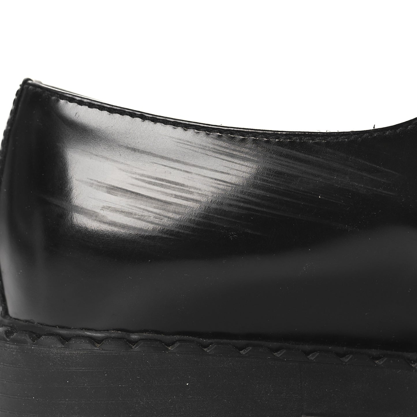 Spazzolato Metal Triangle Logo Pointy 50mm Loafers 37.5 Black