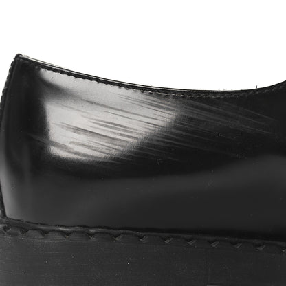 Prada Spazzolato Metal Triangle Logo Pointy 50mm Loafers 37.5 Black 10 of 10