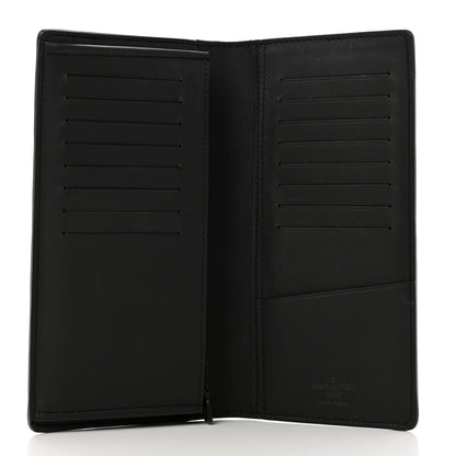 Louis Vuitton Calfskin Monogram Shadow Brazza Wallet Black 5 of 7