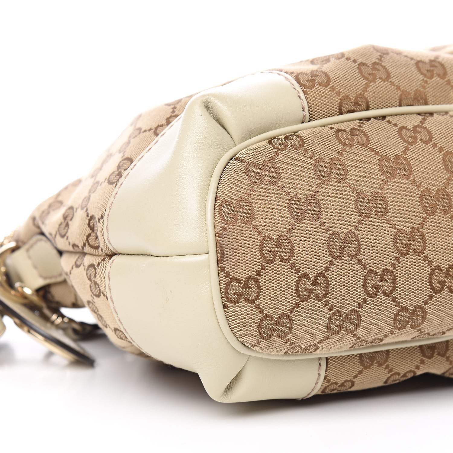Gucci Monogram Margaux Calfskin Medium Sukey Top Handle Bag Beige Ebony Mystic White 9 of 11