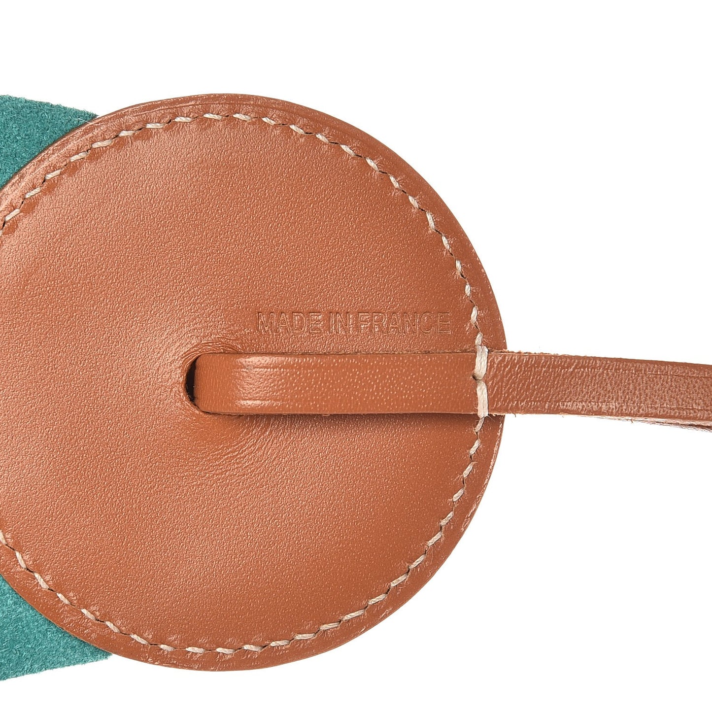 Hunter Cowhide Milo Lambskin Paddock Flot Bag Charm Bleu de Malte Bleu Izmir Lagon