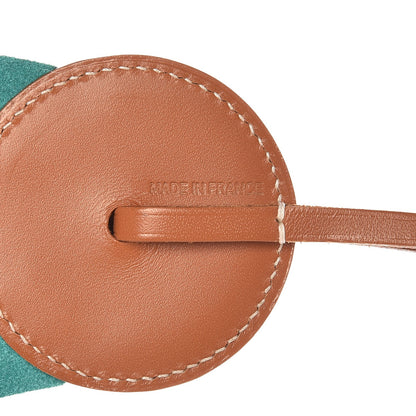 Hermes Hunter Cowhide Milo Lambskin Paddock Flot Bag Charm Bleu de Malte Bleu Izmir Lagon 3 of 4