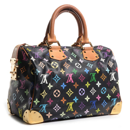 Louis Vuitton Monogram Multicolor Speedy 30 Black 3 of 7