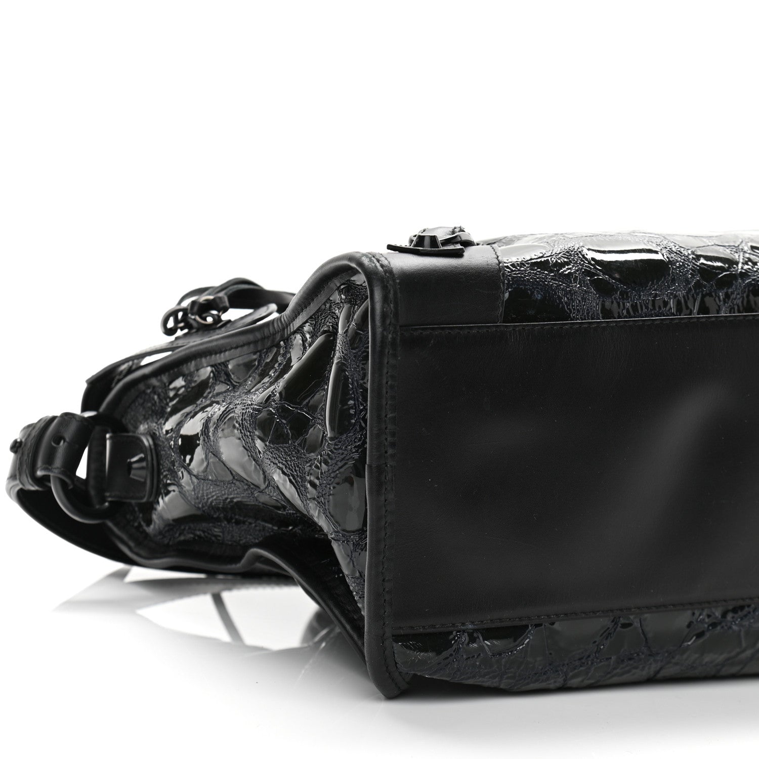 Balenciaga Patent Embossed Classic Hardware City Black 10 of 13