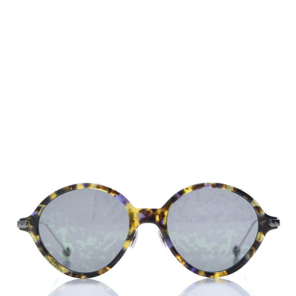Christian Dior Acetate Leaf Print Umbrage Round Sunglasses Green Foliage 2 of 7