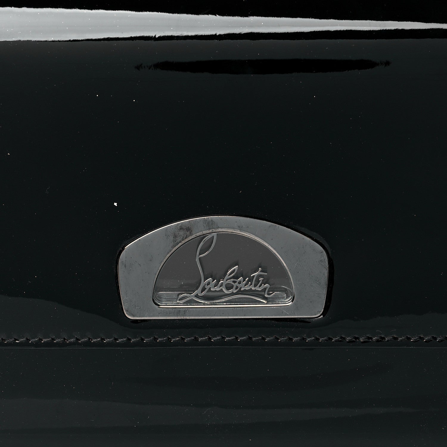 Christian Louboutin Patent Vero Dodat Clutch Black 8 of 11