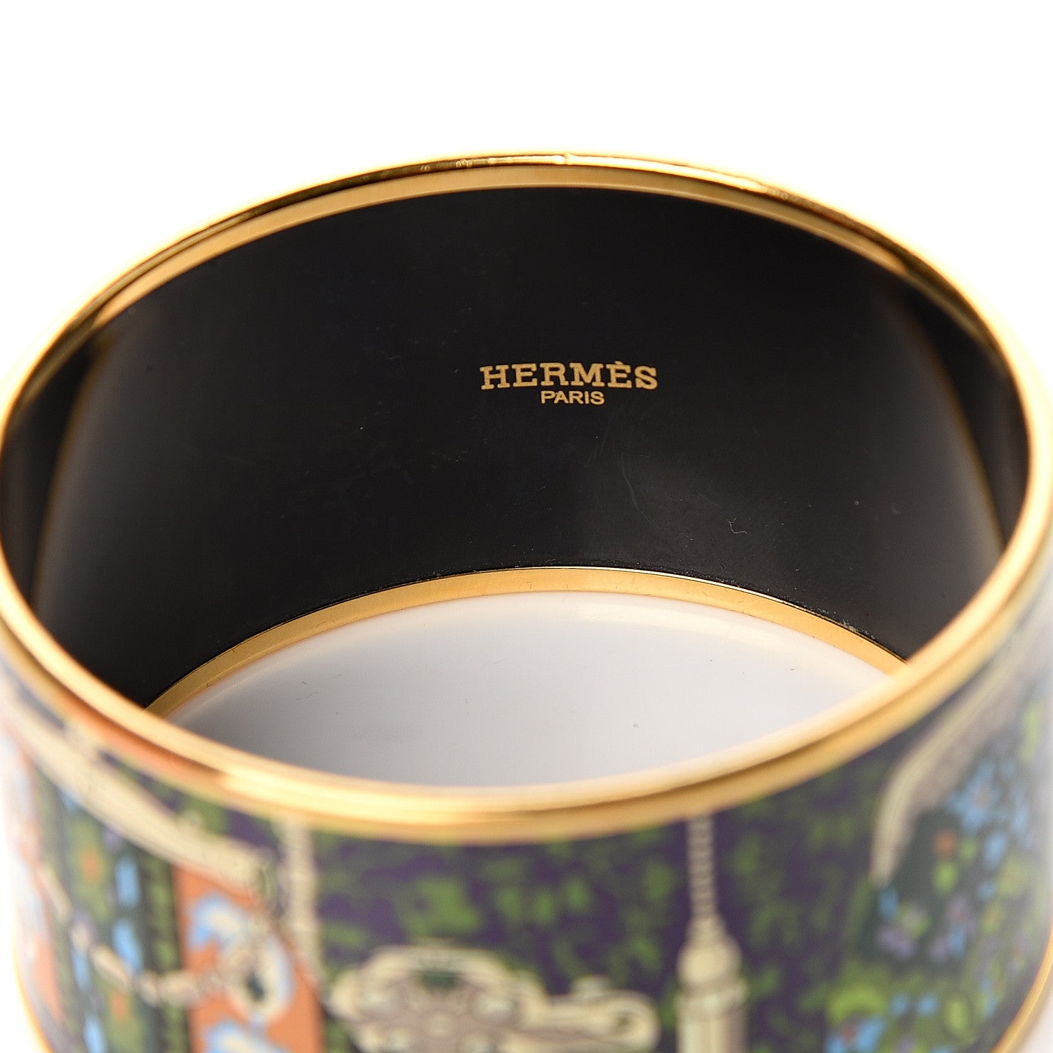 Hermes Enamel Printed Cachemire de Tamara Extra Wide Bracelet 62 4 of 5