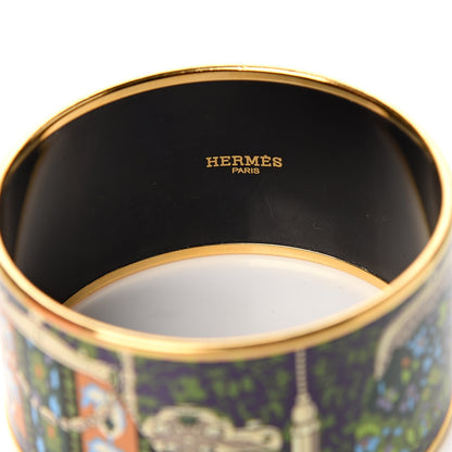 Hermes Enamel Printed Cachemire de Tamara Extra Wide Bracelet 62 4 of 5
