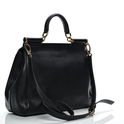Dolce & Gabbana Dauphine Large Miss Sicily Satchel Black 3 of 8