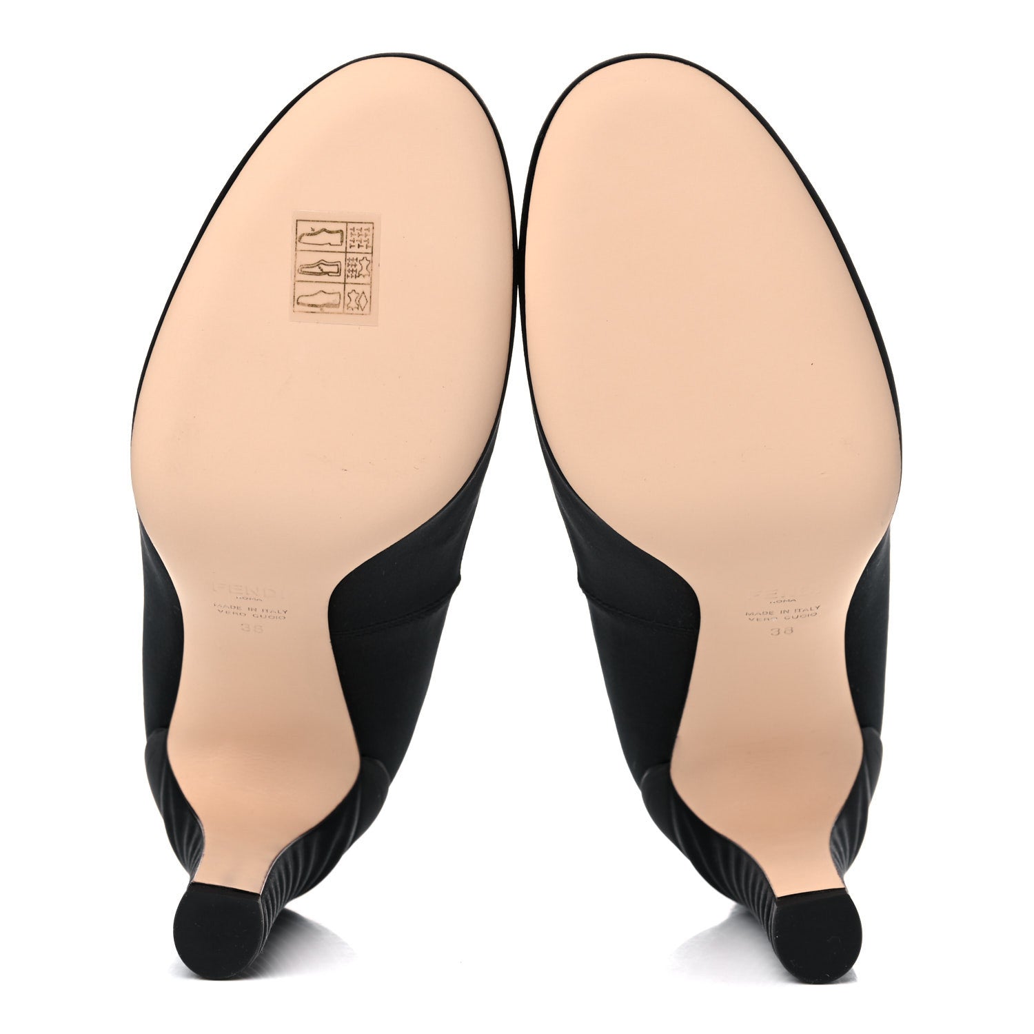 Fendi Satin Lace Promenade Pumps 38 Black Skin 6 of 12