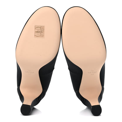 Fendi Satin Lace Promenade Pumps 38 Black Skin 6 of 12