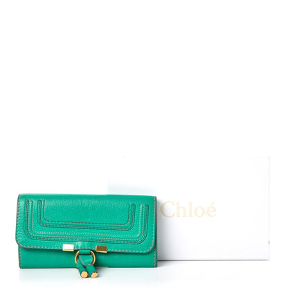 Chloe Calfskin Marcie Continental Flap Wallet Jade Green 10 of 10