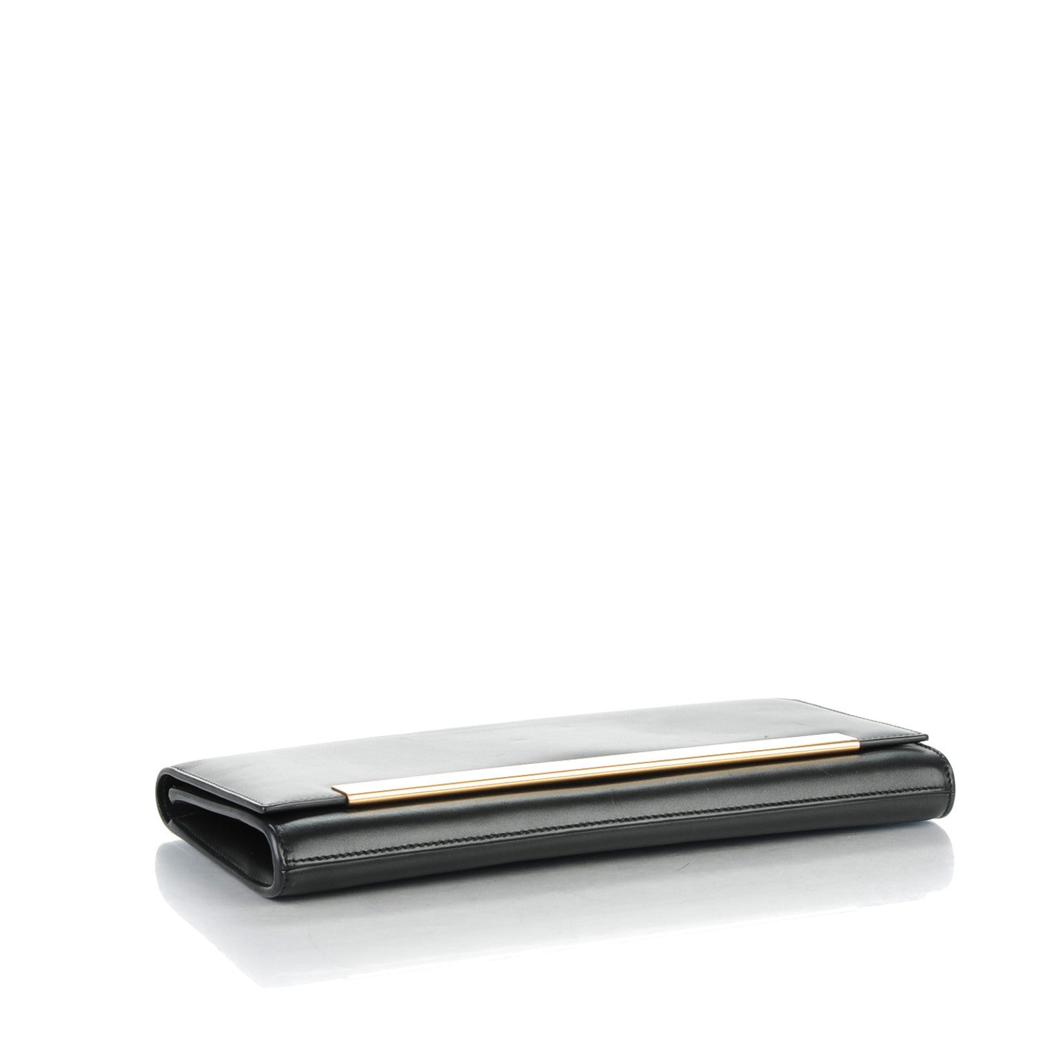 Saint Laurent Calfskin Lutetia Flap Clutch Black 4 of 7