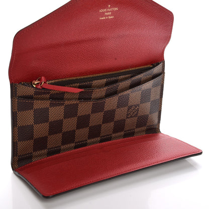 Louis Vuitton Damier Ebene Josephine Wallet Red 5 of 11