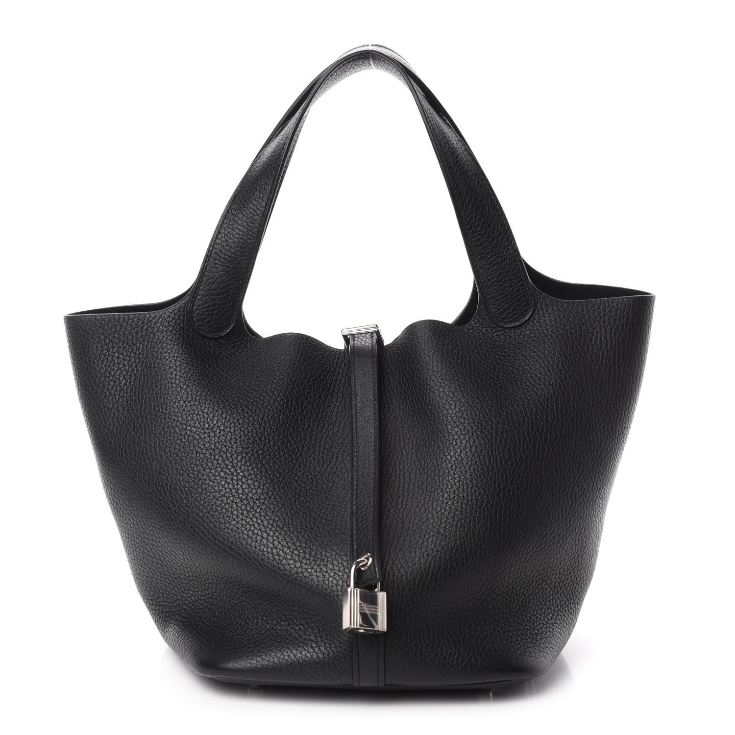 Hermes Taurillon Clemence Picotin Lock 22 MM Black 1 of 11