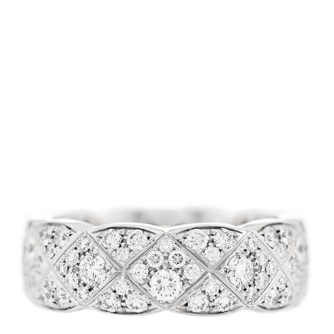 18K White Gold Diamond Small Coco Crush Full Paved Ring 54 7