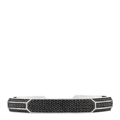 David Yurman Sterling Silver Black Diamond Heirloom Pave Cuff Bracelet 1 of 3