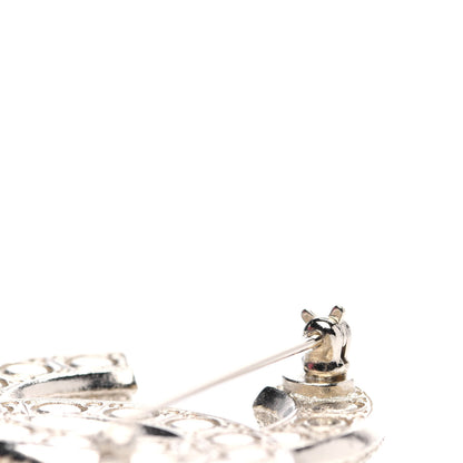 Chanel Pearl Crystal CC Brooch Gold 5 of 7
