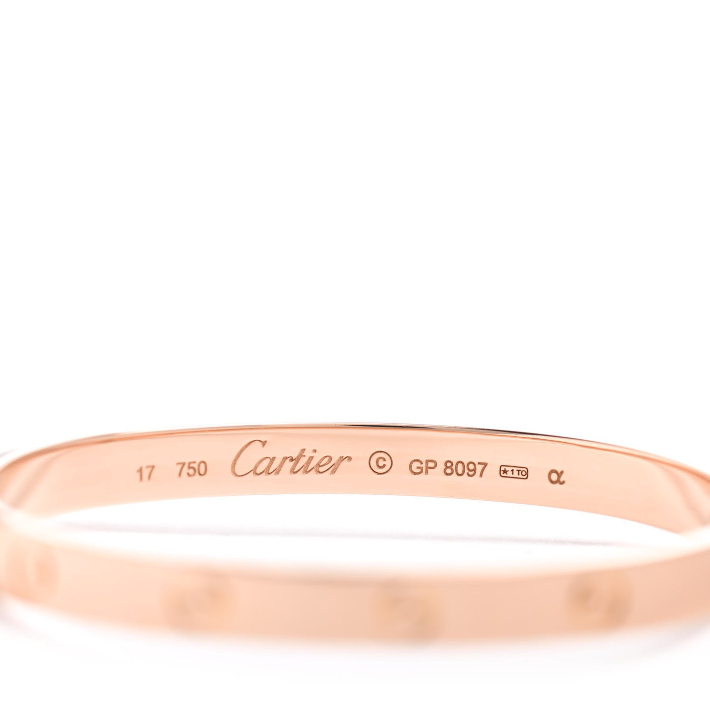 18K Pink Gold LOVE Bracelet 17
