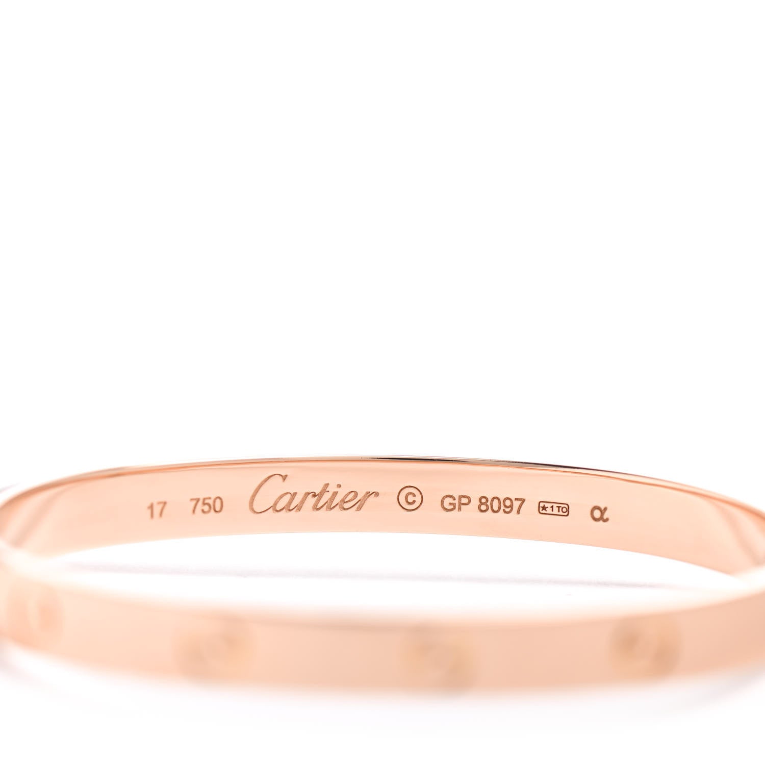 Cartier 18K Pink Gold LOVE Bracelet 17 4 of 5