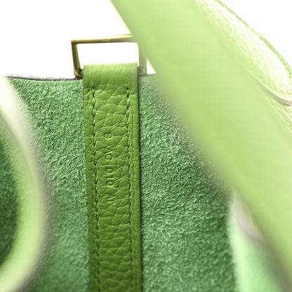 Hermes Taurillon Clemence Picotin Lock 18 PM Vert Yucca 7 of 11